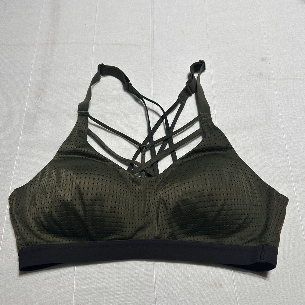 Victoria's Secret Dark Green Strappy Sports Bra
